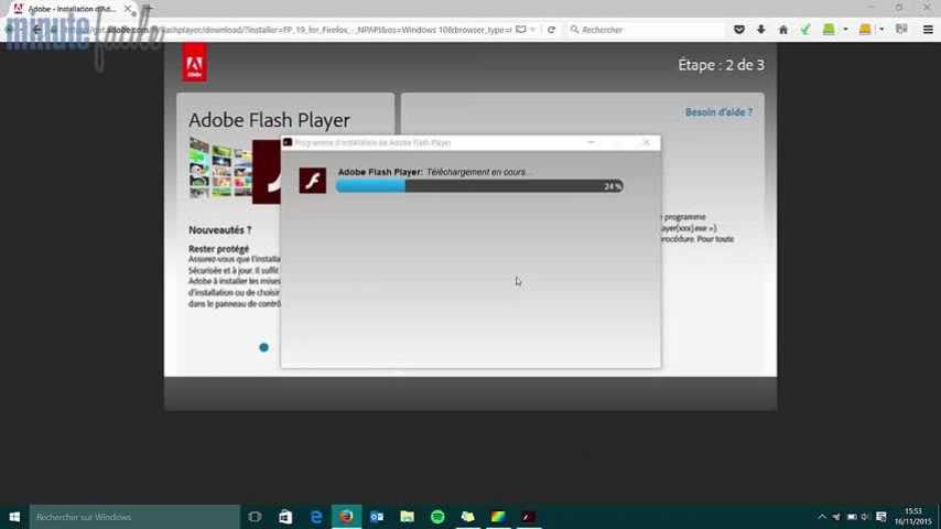 adobe flash player update a rencontre un probleme