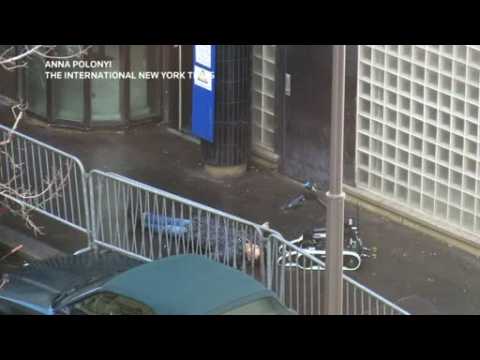 Stills of man shot by police on Charlie Hebdo anniversary
