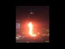Blaze engulfs Dubai skyscraper near world's tallest building