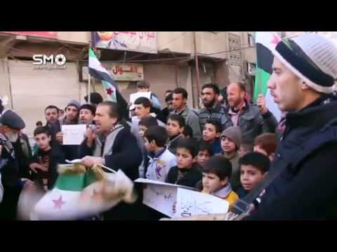 Anti-government protesters rally across Syria amid ceasefire -amateur video