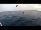 Italian coast guard rescues 19 migrants drifting in rubber dinghy off Greek island