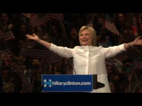 Hillary Clinton calls her nomination historical 'milestone' (2)