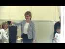 Scottish SNP leader Sturgeon votes in EU referendum