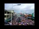 Amateur video shows clashes between local residents seeking the halt of an incinerator and police in southern China