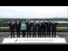 World leaders pose for G7 family photo in Japan