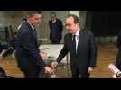 Outgoing president Hollande casts ballot in French vote