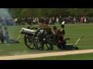 Gun salute for Queen Elizabeth II's 91th birthday