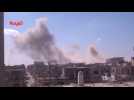 Air strikes hit Talbiseh in Homs - amateur video