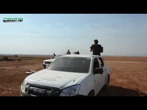 Turkish-backed Syrian rebels fight Islamic State in northern Aleppo -amateur video