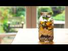 Roasted vegetable and feta jar salad