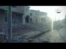 Amateur video shows aftermath of clashes in western Aleppo suburb