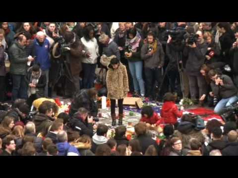 Belgians observe minute of silence for Brussels attacks victims