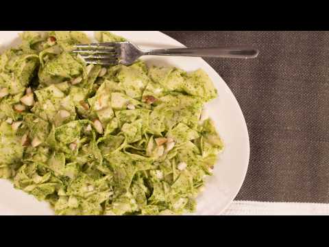 John Whaite’s 5-ingredient brazil nut and gruyere pesto with shattered lasagne sheets