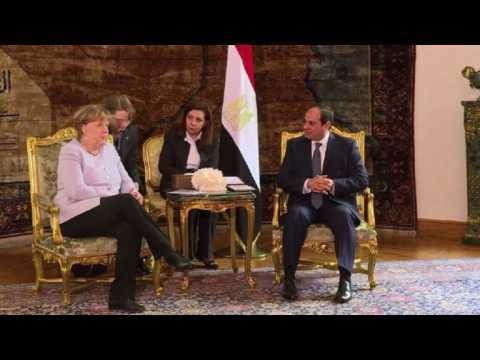 Merkel meets Egyptian President Abdel Fattah al-Sisi
