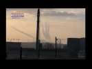 Syrian army and Russian jets target rebels in western Syria - amateur video