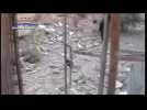 Amateur video purports to show homes flattened down by Russian airstrikes