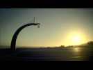 NBA star Anthony Davis slam dunks the 'sun'