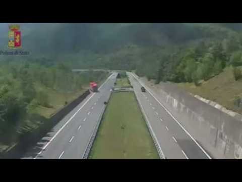 Truck driver arrested after U-Turn leaves motorists 'terrified' - police