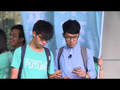Hong Kong protest leaders arrive at court for sentencing