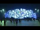 Beijing's Bird's Nest lit up in colours of Rio 2016 Games