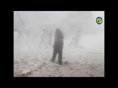 Videos purport to show aftermath of Idlib air strikes