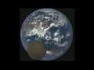 NASA releases images of moon crossing Earth