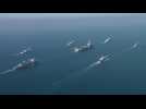 France releases footage of French, German and British aircraft carriers in the Persian Gulf