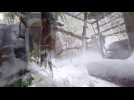 San Diego Zoo surpises it's snow leopards with a snow covered habitat