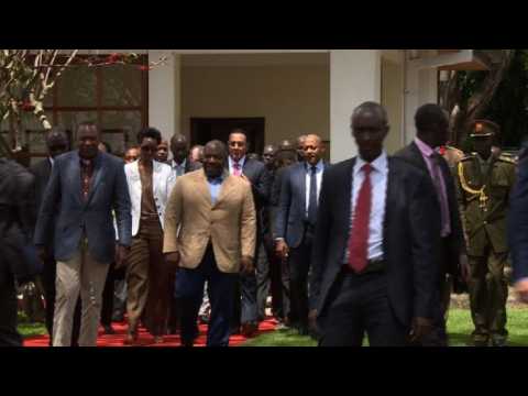 African heads of state arrive at anti-poaching summit