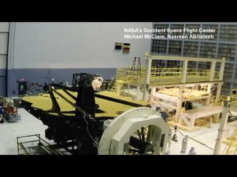 Time-lapse captures large mirror for future space telescope being turned for first time