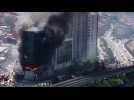Building catches fire in Istanbul