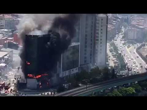 Business centre building catches fire in Istanbul - local media