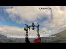 Rare white southern right whale calf caught on drone camera