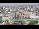Syrian government forces target rebels south of Aleppo