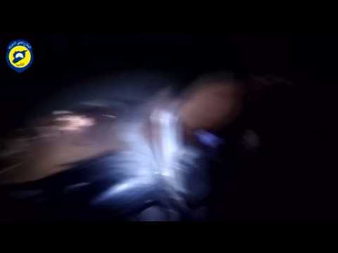 Children injured after purported Syrian government airstrikes -- amateur video