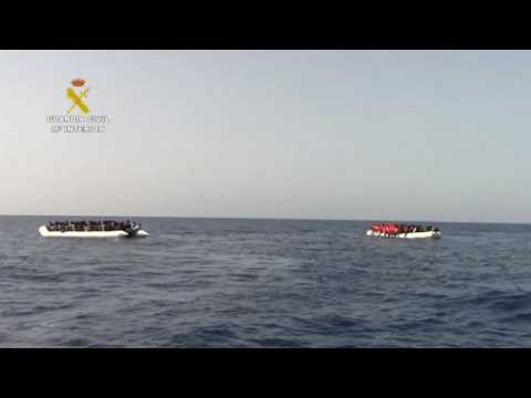 Spain's Rio Segura ship rescues over 1200 migrants off the Libyan coast
