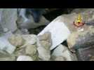 Italian fire brigade rescue cat 16 days after quake