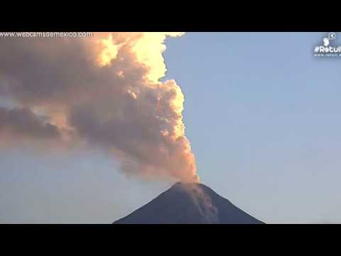 Mexico's Colima volcano spews smoke and ash