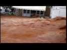 Heavy flooding hits the Greek island of Hydra