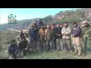 Syria rebels target Russian airbase - amateur video