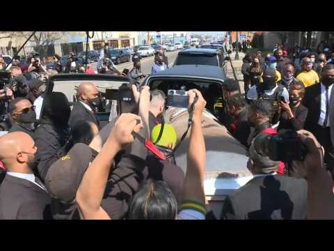 Casket of Daunte Wright departs after funeral service in Minneapolis