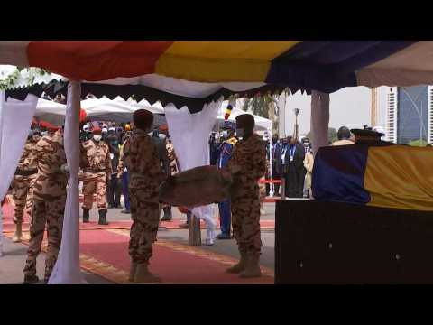 Arrival of Idriss Deby's coffin at funeral ceremony