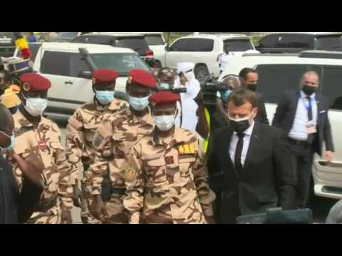 French President arrives at funeral of Chad's Deby