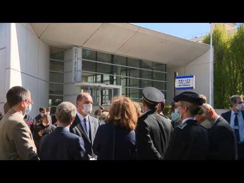 French PM Castex arrives on scene after police officer shot dead near Paris
