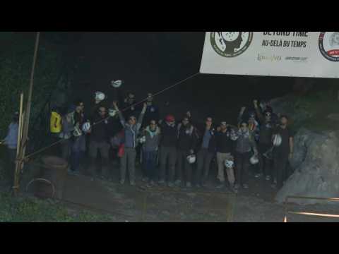 Fifteen volunteers leave French cave after 40 days in isolation