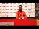 Mbaye Leye (Standard de Liège) avant le match face à Ostende, en ouverture des Playoffs 2