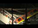 Mexico metro carriages hang from collapsed overpass