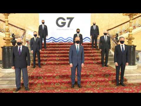 Family photo of first in-person G7 Foreign ministers' meeting since pandemic began