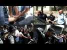 Israeli police scuffle with Palestinian protesters outside Jerusalem court