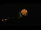'Super Blood Moon' rises over temple near Athens